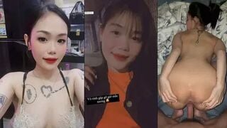 Em nằm im banh mông ra để nhận từng cú dập lút cán