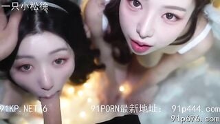 Gái xinh đã hiếm, mấy thằng giàu còn đụ 2 em cùng lúc