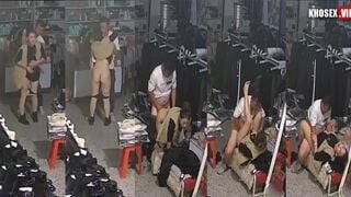 Hack Camera Shop quần áo phát hiện anh chủ tiệm địt em nhân viên bán hàng